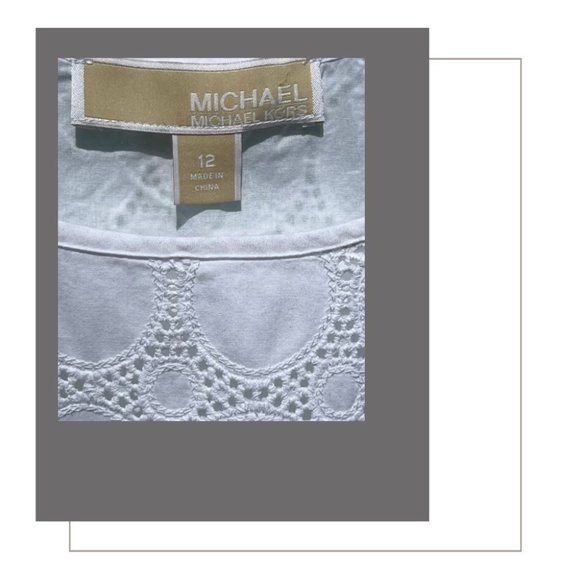 White Eyelet Fit-and-Flare Dress with Pockets - Picture 5 of 5